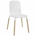 East End Imports Stack Dining Wood Side Chair- White EEI-1054-WHI